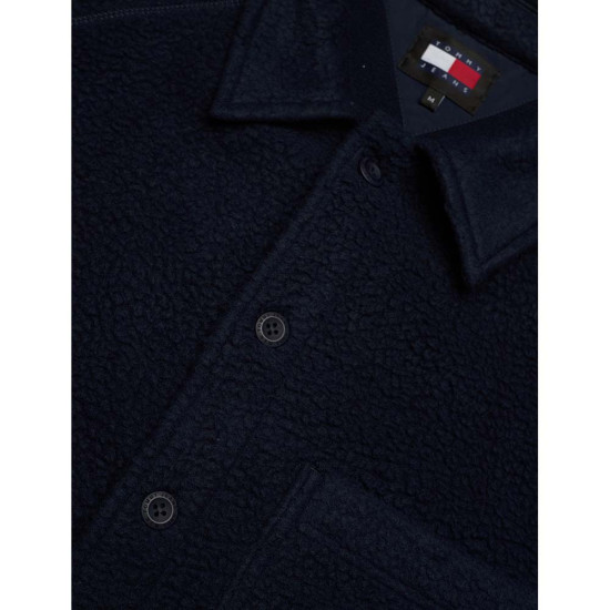 Tommy Hilfiger Ανδρικό πουκάμισο Badge Casual Teddy Fleece Overshirt